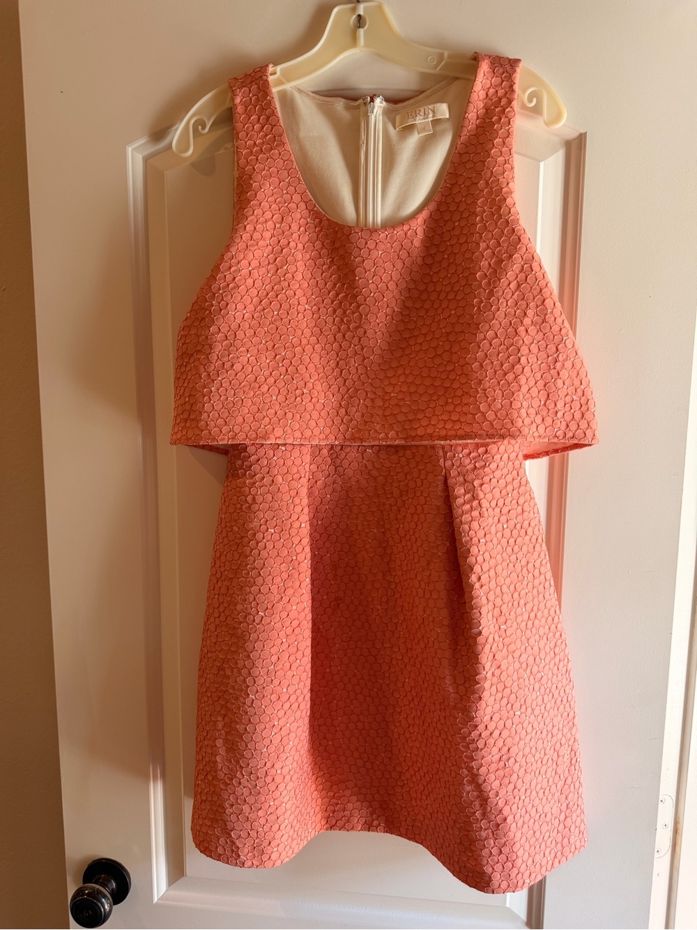 ERIN by Erin Fetherston Coral Textured Mini Dress
